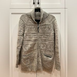 TNA lambswool sweater, zip-up!